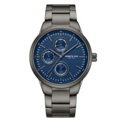 Kenneth Cole KCWGK0000171 Men's Quartz Watch Blue Dial Black Stainless Steel Bracelet