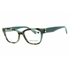 Longchamp LO2713 404 Women's Aqua Havana Rectangular Acetate Full Rim Eyeglasses