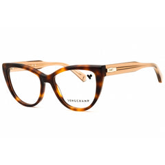 Longchamp LO2771N 230 Women's Havana Cat Eye Shape Acetate Full Rim Eyeglasses Frame