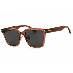 Tom Ford FT1238-K 45A Men's Shiny Light Brown Rectangular Acetate Full Rim Sunglasses