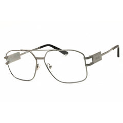 Versace 0VE1302 1001 Men's Gunmetal Rectangular Metal Full Rim Eyeglasses Frame, 57mm