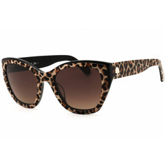 Kate Spade YOLANDA/S0FP3 HA Women's Black/Leopard Plastic Full Rim Cat Eye Sunglasses