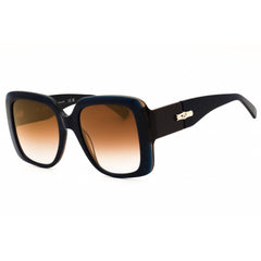 Longchamp LO713S403 Women's Blue Stone Acetate Full Rim Oversized Shape Sunglasses