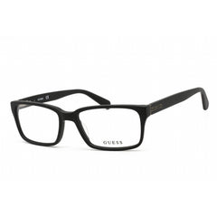Guess GU1843 B84 - BLK Unisex Matte Black Plastic Full Rim Rectangular Eyeglasses
