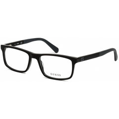 Guess GU1878 001 Men's Shiny Black Plastic Full Rim Rectangular Shape Eyeglasses