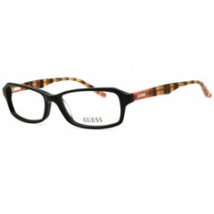 Guess GU2458-3 BLK Women's Black Plastic Full Rim Frame Rectangular Shape Eyeglasses