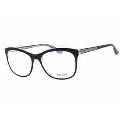 Guess GU2619 090 Women's Shiny Blue Acetate Full Rim Rectangular Shape Eyeglasses