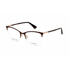 Guess GU2787 049 Women's Matte Dark Brown Metal Full Rim Rectangular Eyeglasses