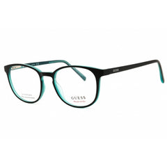 Guess GU3009 005 Women's Black/Blue Plastic Full Rim Frame Round Shape Eyeglasses