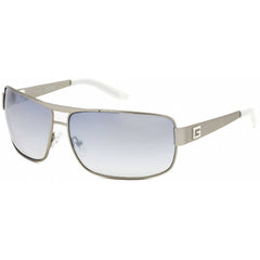 Guess GU6954 11C Men's Matte Light Nickel Tin Metal Full Rim Rectangular Sunglasses