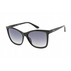 Guess GU7779 01C Women's Shiny Black Plastic Full Rim Frame Cat Eye Shape Sunglasses