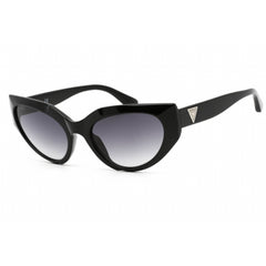 Guess GU7787-A 01B Women's Shiny Black Plastic Full Rim Cat Eye Shape Sunglasses