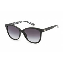Guess GU7828 01B Women's Shiny Black Injected Propionate Rectangular Sunglasses