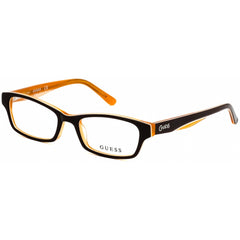 Guess GU9091 BRN Women's Brown Plastic Full Rim Frame Rectangular Shape Eyeglasses