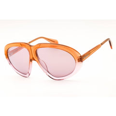 Max & Co MO0001 70.6 Women's Orange/Bordeaux Acetate Full Rim Oval Shape Sunglasses