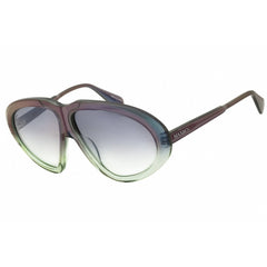 Max & Co MO0001 86Q Women's Light Blue/Green Acetate Full Rim Oval Shape Sunglasses