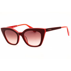 Max & Co MO0002 71F Women's Bordeaux/Red Acetate Full Rim Cat Eye Shape Sunglasses