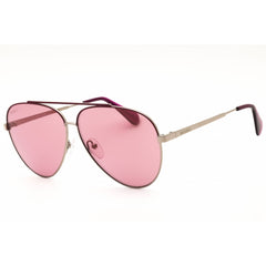 Max & Co MO0007 14U Women's Shiny Light Ruthenium Metal Full Rim Aviator Sunglasses