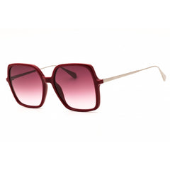 Max & Co MO0010 69T Women's Shiny Bordeaux Injected Propionate Rectangular Sunglasses
