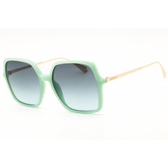 Max & Co MO0010 93P Women's Shiny Light Green Full Rim Rectangular Shape Sunglasses