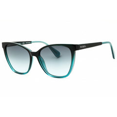 Max & Co MO0011 92V Women's Blue/Black Injected Propionate Full Rim Cat Eye Sunglasses
