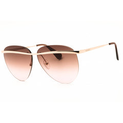 Max & Co MO0017 28F Women's Shiny Rose Gold Metal Rimless Aviator Shape Sunglasses