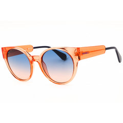 Max & Co MO0035 72W Women's Shiny Pink Injected Propionate Full Rim Round Sunglasses