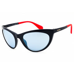 Max & Co MO0037 90X Women's Shiny Blue Injected Propionate Full Rim Cat Eye Sunglasses