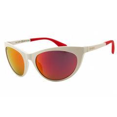 Max & Co MO0037 21L Women's White Injected Propionate Full Rim Cat Eye Sunglasses