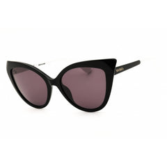 Max & Co MO0038 01A Women's Shiny Black Acetate Full Rim Cat Eye Shape Sunglasses