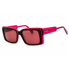 Max & Co MO0040 52S Women's Dark Havana Acetate Full Rim Rectangular Sunglasses