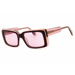 Max & Co MO0040 69Y Women's Shiny Bordeaux Acetate Full Rim Rectangular Sunglasses