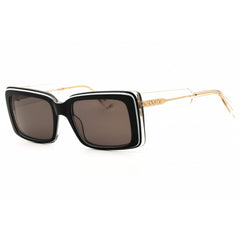 Max & Co MO0040 01A Women's Shiny Black Acetate Full Rim Rectangular Sunglasses
