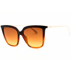Max & Co MO0043 50F Women's Dark Brown/Gold Injected Propionate Rectangular Sunglasses