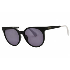 Max & Co MO0044 01A Women's Shiny Black Injected Propionate Full Rim Round Sunglasses