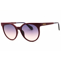 Max & Co MO0044 69W Women's Shiny Bordeaux Injected Propionate Round Sunglasses