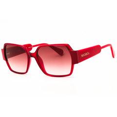 Max & Co MO0051 66T Women's Shiny Red Injected Propionate Rectangular Sunglasses