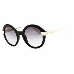 Max & Co MO0052 04B Women's Black/White Injected Propionate Full Rim Round Sunglasses