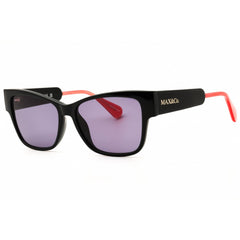 Max & Co MO0054 01A Women's Shiny Black Injected Propionate Cat Eye Shape Sunglasses