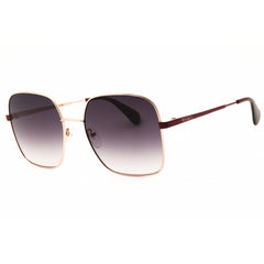 Max & Co MO0056 28F Women's Shiny Rose Gold Metal Full Rim Rectangular Sunglasses