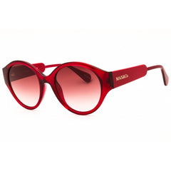 Max & Co MO0058 66T Women's Shiny Red Injected Propionate Full Rim Round Sunglasses