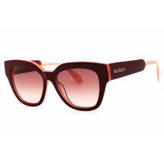 Max & Co MO0059 71F Women's Bordeaux/Pink Acetate Full Rim Rectangular Sunglasses