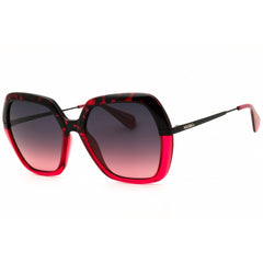 Max & Co MO0063 56T Women's Havana/Red Injected Propionate Oversized Sunglasses