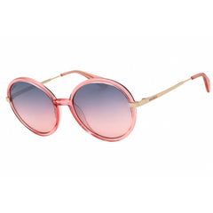 Max & Co MO0064 72B Women's Shiny Pink Injected Propionate Full Rim Round Sunglasses