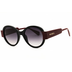 Max & Co MO0067 01A Women's Shiny Black Injected Propionate Full Rim Round Sunglasses