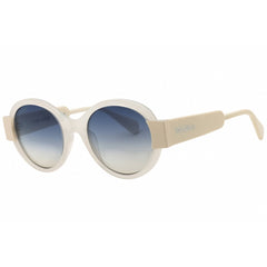 Max & Co MO0067 24W Women's White/Beige Injected Propionate Full Rim Round Sunglasses