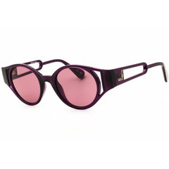 Max & Co MO0069 81Y Women's Shiny Violet Injected Propionate Full Rim Round Sunglasses
