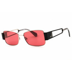 Max & Co MO0070 14S Women's Shiny Light Ruthenium Metal Rectangular Shape Sunglasses