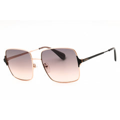 Max & Co MO0072 33B Women's Gold/Black Metal Full Rim Rectangular Shape Sunglasses