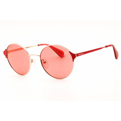 Max & Co MO0073 28S Women's Shiny Rose Gold Metal Full Rim Round Sunglasses, 51 mm